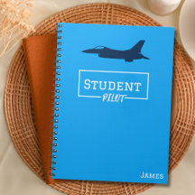 Student Pilot F-16 Falcon Flygplan Blå Anpassad