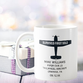 Student Pilot First Solo Airplan Anpassningsbar Fu Kaffemugg