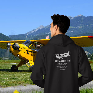 Student Pilot First Solo Cessna Airplan Funny Hoodie