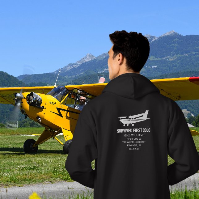 Student Pilot First Solo Cessna Airplan Funny Hoodie (Skapare uppladdad)