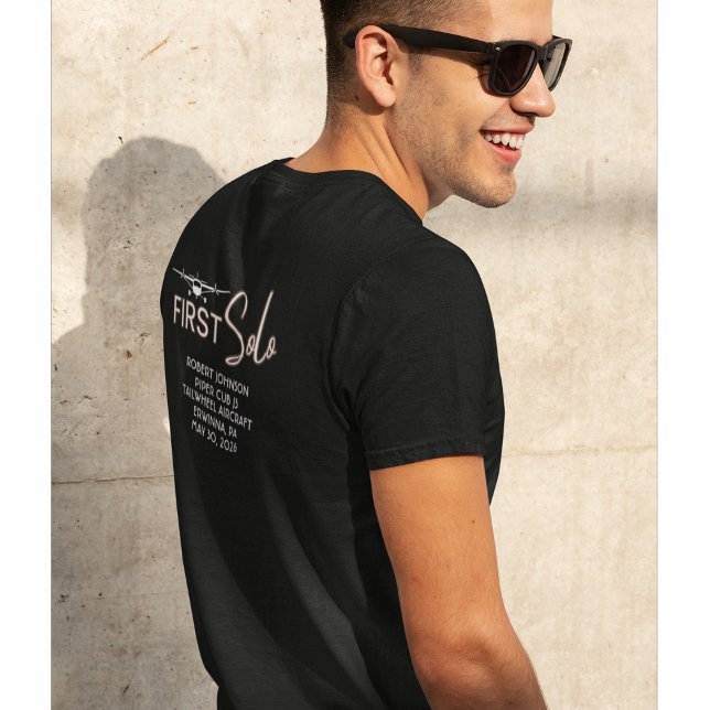 Student Pilot Första Ensamflygning & Anpassad Flyg T Shirt (Skapare uppladdad)