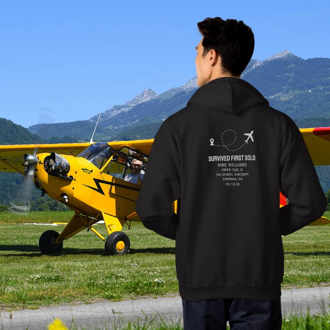 Student Pilot Första Solo-flygplanet Lusj Anpassni Hoodie (Skapare uppladdad)