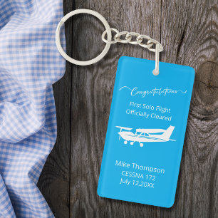 Student Pilot Första Solo Foto Personlig blå