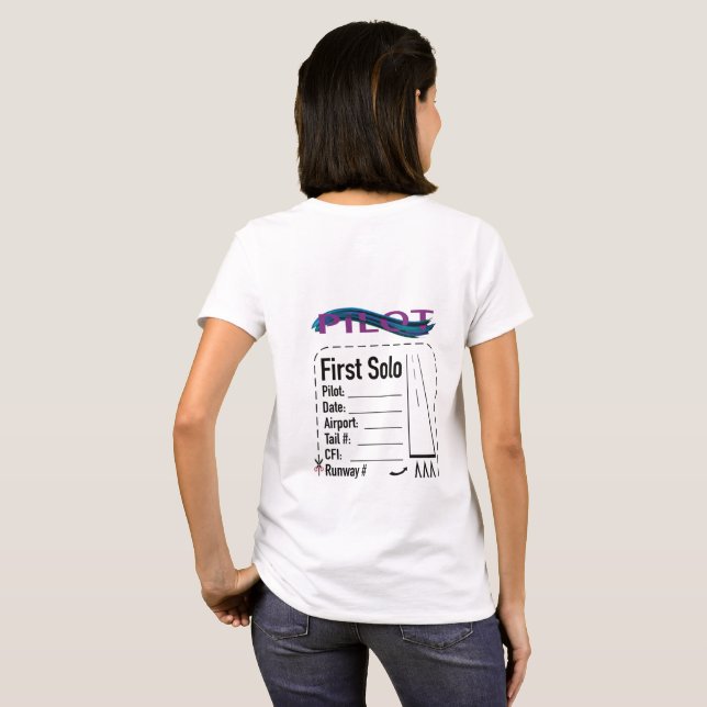 Student Pilot Solo Shirt T (Hel baksida)