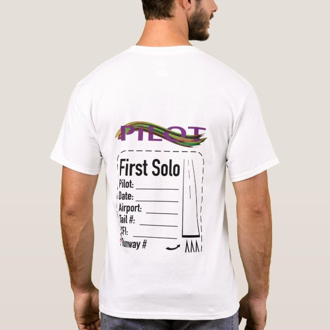 Student Pilot Solo Shirt T Shirt (Baksida)