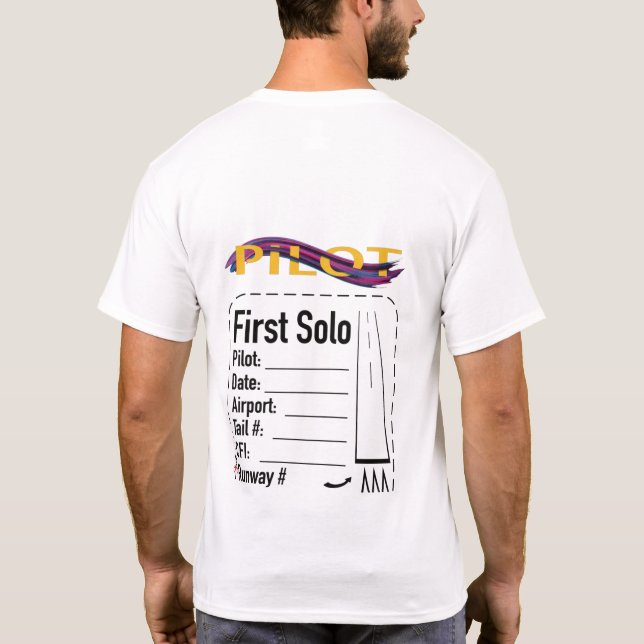 Student Pilot Solo Shirt T Shirt (Baksida)