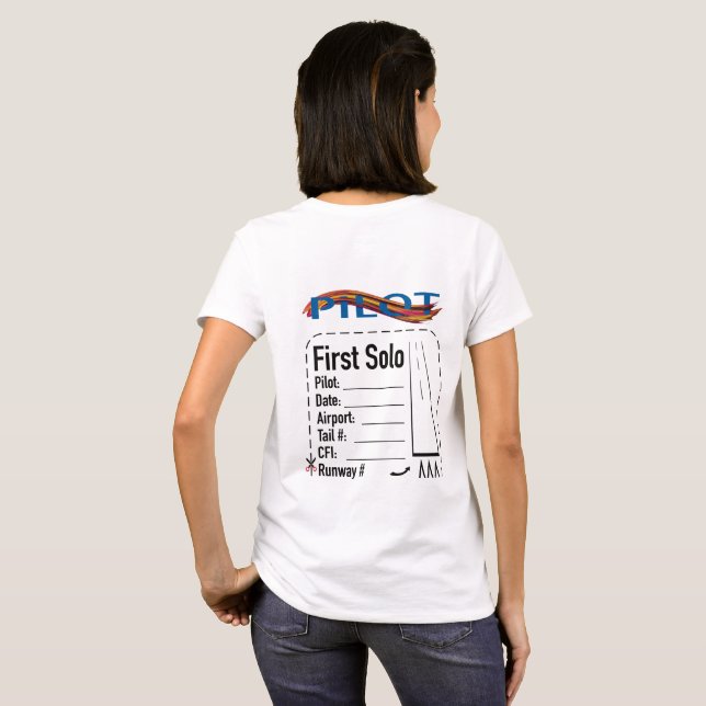 Student Pilot Solo Shirt T Shirt (Hel baksida)