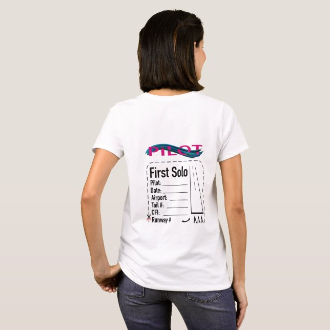 Student Pilot Solo Shirt T Shirt (Hel baksida)