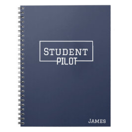 Student Pilot-typografi, minimalistisk, enkel Anteckningsbok