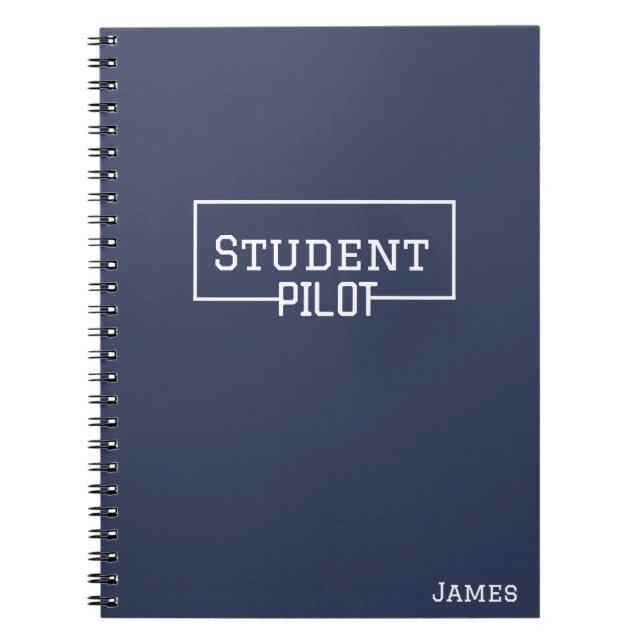 Student Pilottypografi, minimalistisk, enkel Anteckningsbok (Framsidan)