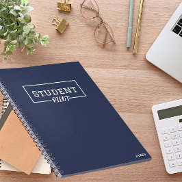 Student Pilottypografi, minimalistisk, enkel Anteckningsbok