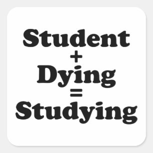 Student Plus-test för att döda ekvivalenter Fyrkantigt Klistermärke