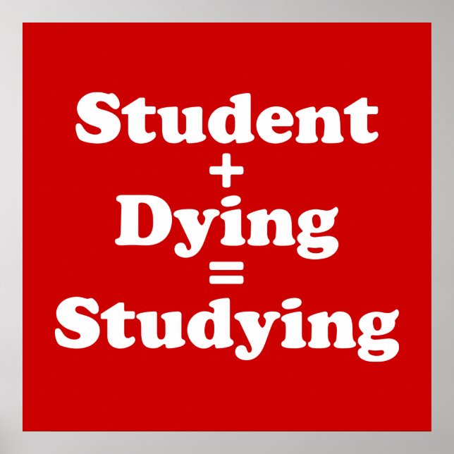 Student Plus-test för att döda ekvivalenter Poster (Framsidan)
