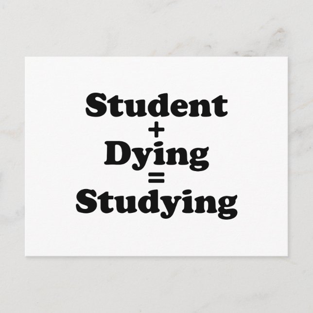 Student Plus-test för att döda ekvivalenter Vykort (Framsida)