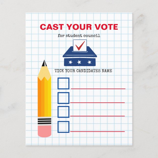 Student regering: Ballot Flyer: Avsluta omröstning Flygblad (Framsidan)