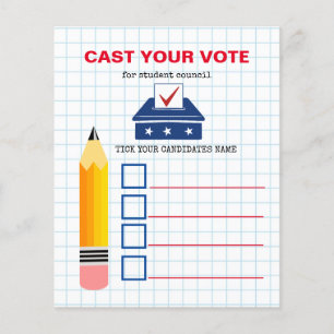 Student regering: Ballot Flyer: Avsluta omröstning Flygblad
