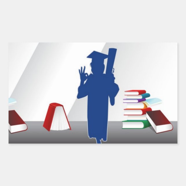 Student Rektangulärt Klistermärke (Framsida)