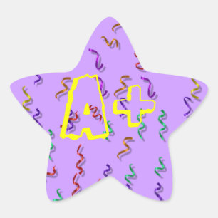 Student Reward A+ Stickers Stjärnformat Klistermärke
