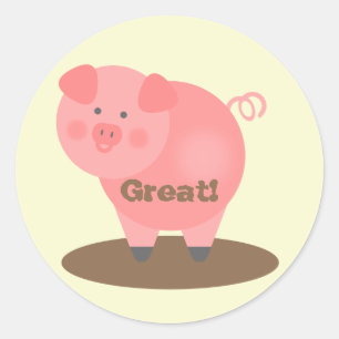 Student Reward Sticker - Gris & Lera Runt Klistermärke