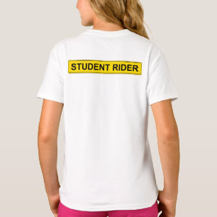 "Student Rider" Varningsskylt Funny Equestrian T Shirt