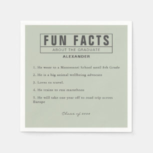 Student Roligt Facts Eucalyptus Grönt Papper Pappersservett