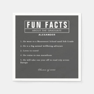 Student Roligt Facts Grått Charcol Papper Pappersservett