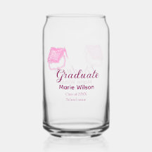 student rosa glitter studentmössa Lägg till namn c