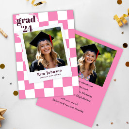 Student Rosa Modern Elegant Photo Studenten Meddelande