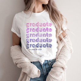 Student | Rosa och Lila Disco Stil T Shirt