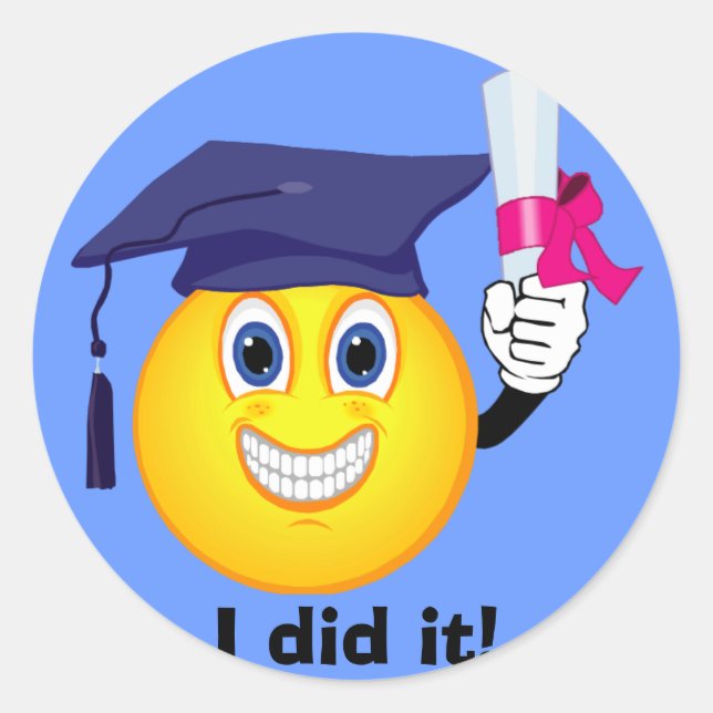 Student Runt Klistermärke (Framsida)