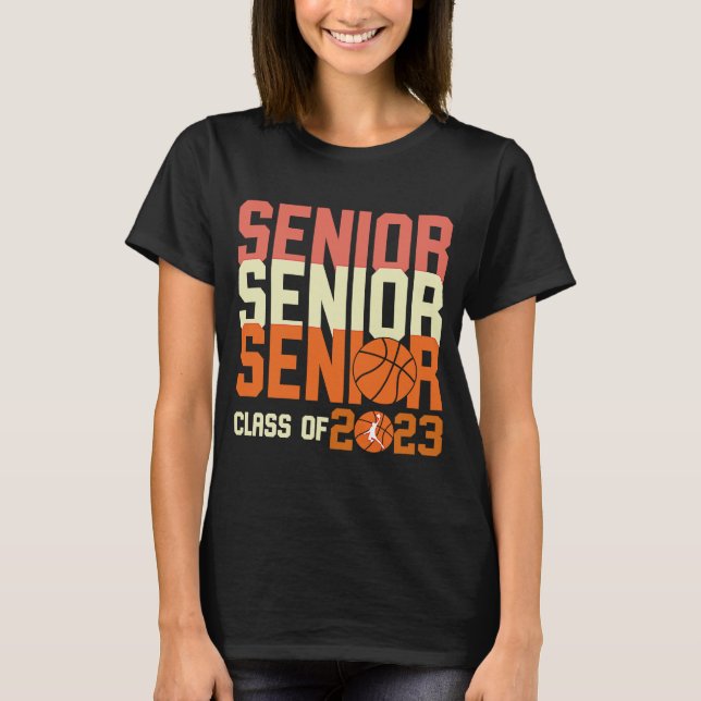 Student Senior Class of 2023 Basketball Player Gr T Shirt (Framsida)