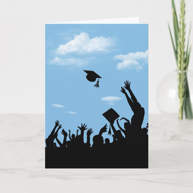 Student Silhouette med Himlar Kort (Framsida)