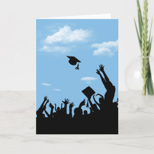 Student Silhouette med Himlar Kort