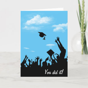 Student Silhouette med Himlar Kort