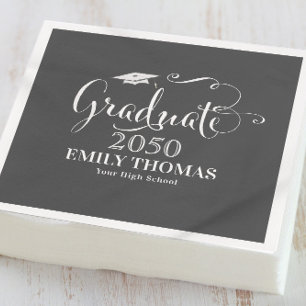 Student Simple Black Calligraphy Typography Pappersservett