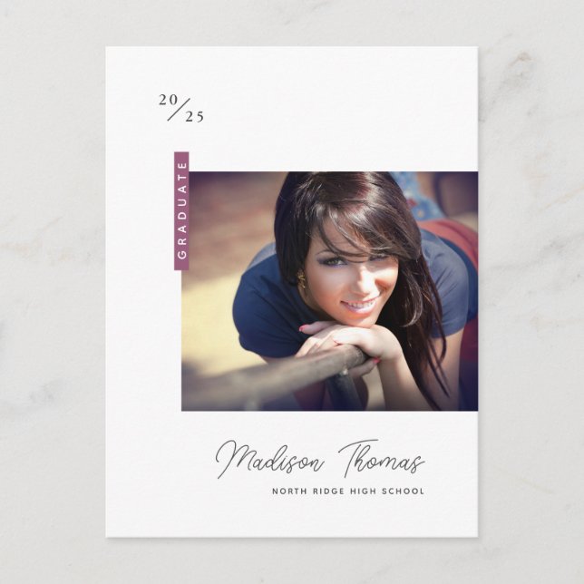 Student Simple Photo Studenten Vykort (Framsida)