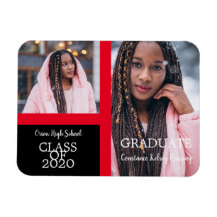 Student Simple Two Photos Studenten i Red Magnet