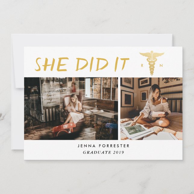 Student sjuksköterskekola hon gjorde det genom att inbjudningar (Framsida)