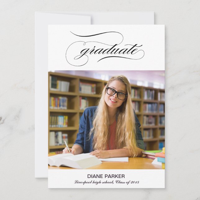 Student-skriptkort för fotopatbubbla Student Meddelande (Framsida)