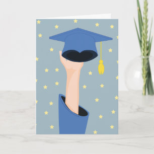 Student som höjer en Studenten med Gult Star Kort