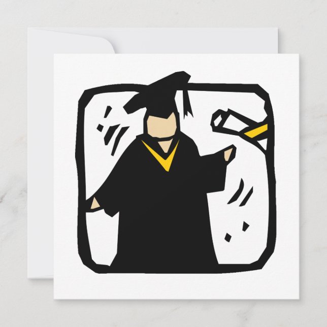 Student som tar emot examensbevis inbjudningar (Framsida)