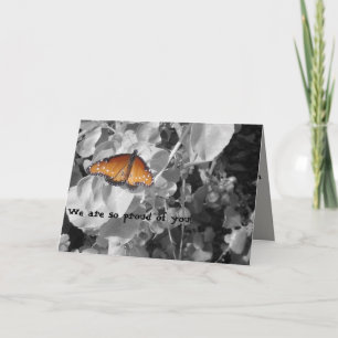 Student stolt över er monarch Butterfly Studenten Kort