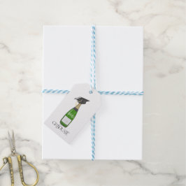 Student Studenten Grad Cap Champagne Anpassningsba Presentetikett