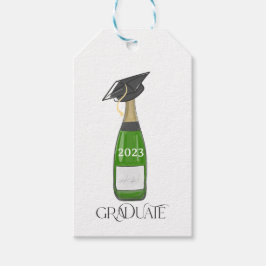 Student Studenten Grad Cap Champagne Anpassningsba Presentetikett