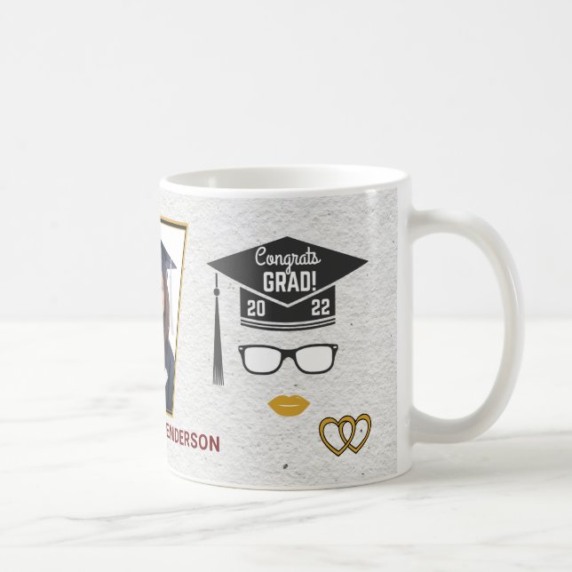 Student Studenten klass 2022 FotoGratulerar Kaffemugg (Höger)