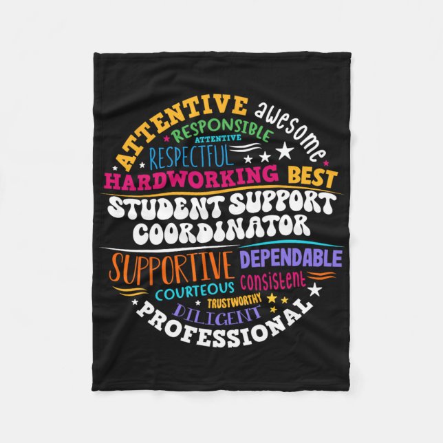 Student Support Coordinator uppskattningsdag tillb Fleecefilt (Framsidan)
