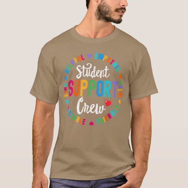 Student Support Crew Skolrådgivare Studentservic T Shirt (Framsida)