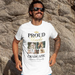 Student T-Shirt: Proud farbror T Shirt<br><div class="desc">Vid ceremonin i studenten fanns en pyttarpanel för studenter,  fem bilder av din systerson eller systerson,  ordspråket "stolt farbror för student",  deras namn,  ställe för studier och klassår.</div>