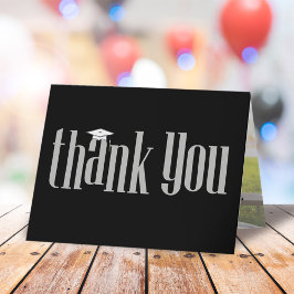 Student Tack Modern fotosvart typografi Kort