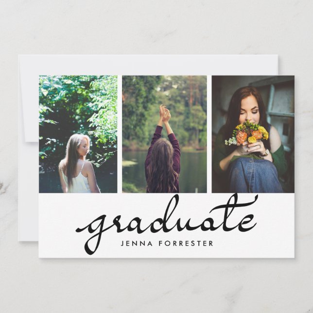 Student Typografi Tre foton, Studentfest Inbjudningar (Framsida)